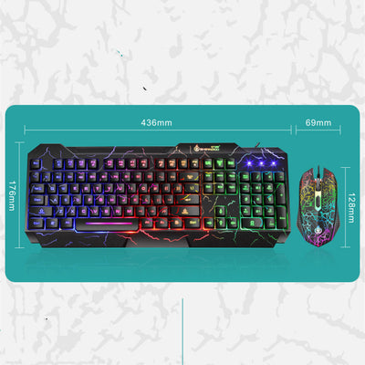 Set Teclado y Ratón Gaming 4D con Iluminación RGB - Image 5