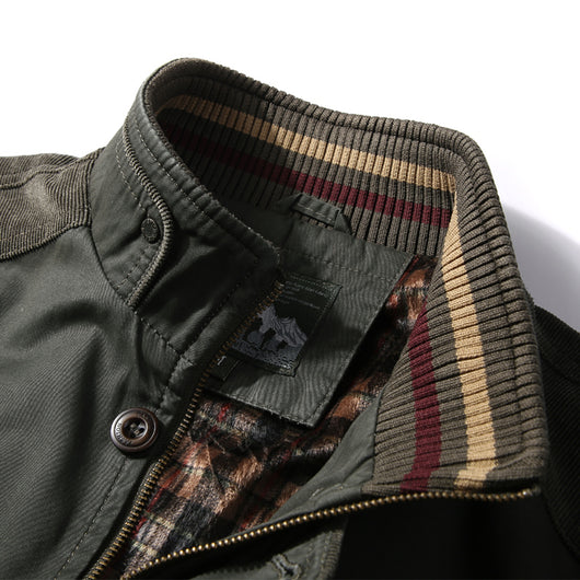 Chaqueta de Algodón Oversize Talla Grande con Cuello de Pie - Image 12