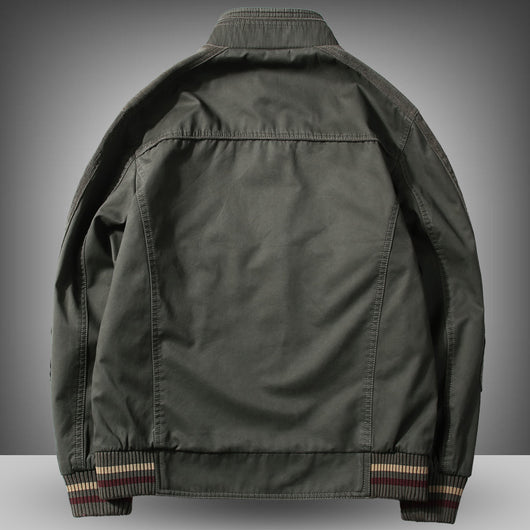 Chaqueta de Algodón Oversize Talla Grande con Cuello de Pie - Image 4