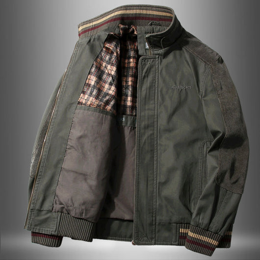 Chaqueta de Algodón Oversize Talla Grande con Cuello de Pie - Image 3