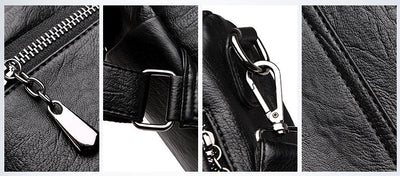 Mochila de Cuero Antirrobo Multifuncional con Protección RFID - Image 14