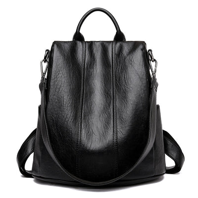 Mochila de Cuero Antirrobo Multifuncional con Protección RFID - Image 16