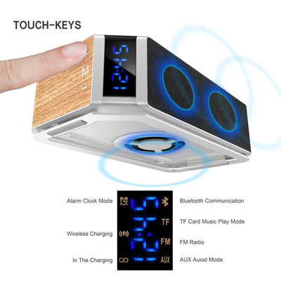 Reloj Despertador con Carga Inalámbrica, Bluetooth y Radio FM - Image 7