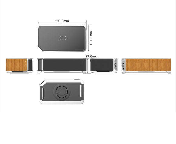 Alarm Clock with Wireless Charging, Bluetooth, and FM Radio