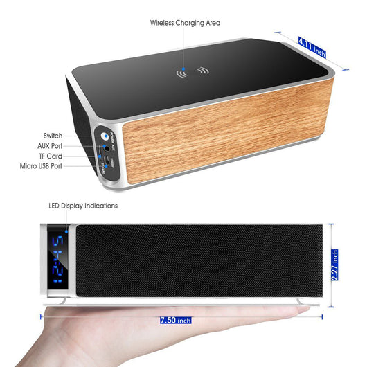 Reloj Despertador con Carga Inalámbrica, Bluetooth y Radio FM - Image 6