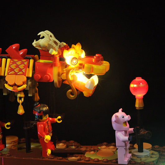 Juego de Luces LED Danza del Dragón - Bloques de Construcción Año Nuevo - Image 3