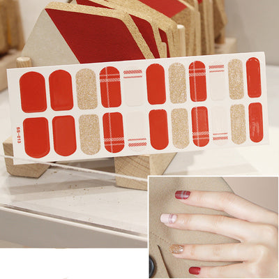 Calcomanías de Uñas Navideñas Impermeables con Letras Coloridas - Image 23