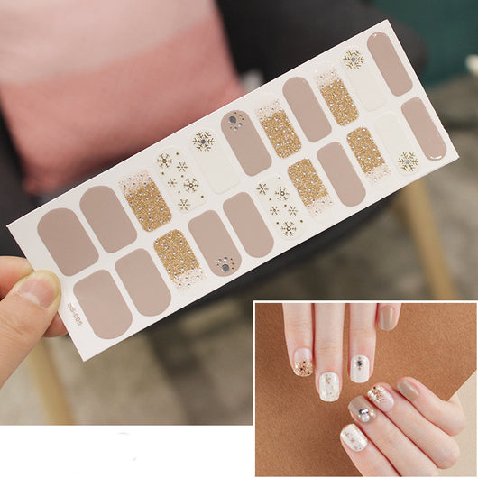 Calcomanías de Uñas Navideñas Impermeables con Letras Coloridas - Image 26