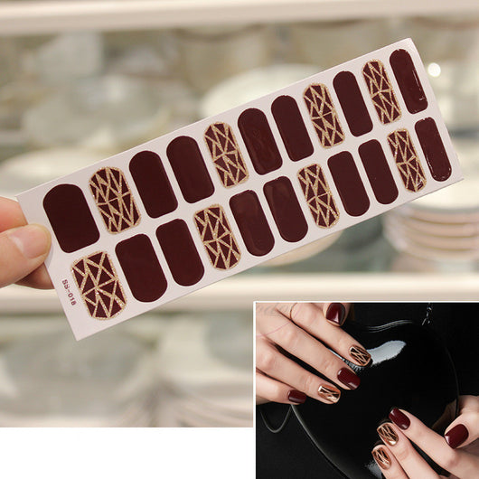 Calcomanías de Uñas Navideñas Impermeables con Letras Coloridas - Image 35