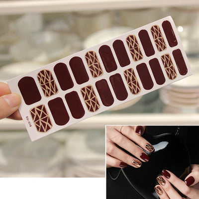 Calcomanías de Uñas Navideñas Impermeables con Letras Coloridas - Image 18