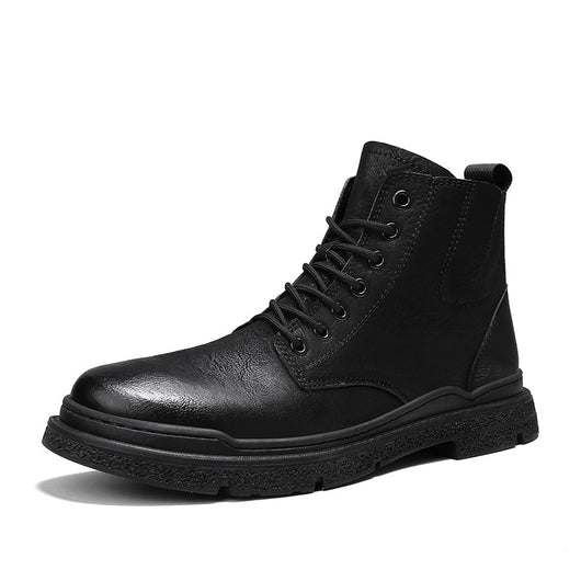 Botas Martin de Cuero Genuino Estilo Británico - Tendencia Coreana Hombre - Image 12