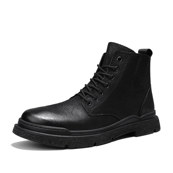 Botas Martin de Cuero Genuino Estilo Británico - Tendencia Coreana Hombre