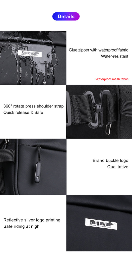 Bolsa Frontal Triangular Impermeable para Bicicleta - Image 15