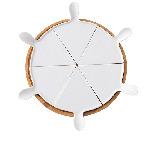 Plato de Postre Porcelana Mujia Estilo Moderno para Tartas - Image 8