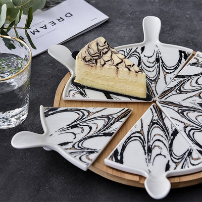 Plato de Postre Porcelana Mujia Estilo Moderno para Tartas - Image 10