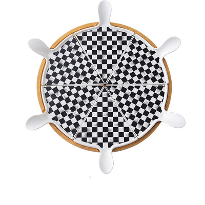 Plato de Postre Porcelana Mujia Estilo Moderno para Tartas - Image 11