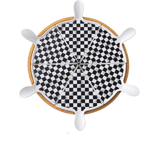 Plato de Postre Porcelana Mujia Estilo Moderno para Tartas - Image 11