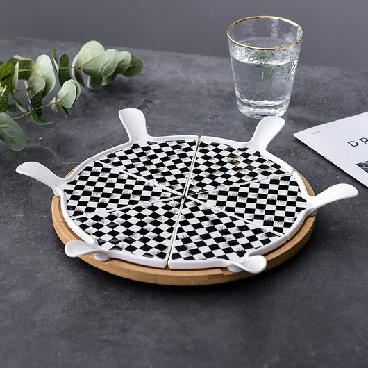 Plato de Postre Porcelana Mujia Estilo Moderno para Tartas - Image 6