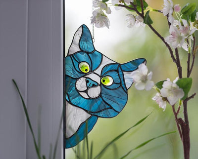 Adorno de Gato en Vitral para Ventana - Image 4