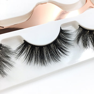 3 Pares de Pestañas Postizas 6D Cabello de Visón Natural - Gruesas y Finas con Pinzas - Image 9