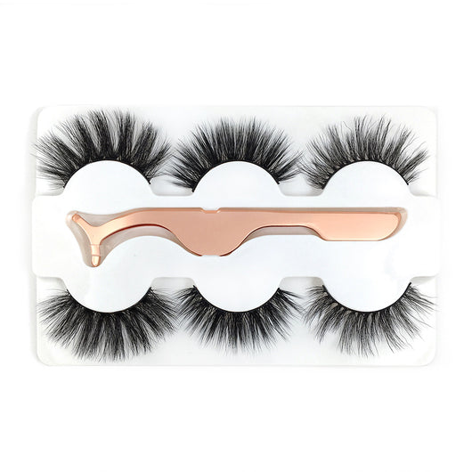 3 Pares de Pestañas Postizas 6D Cabello de Visón Natural - Gruesas y Finas con Pinzas - Image 10