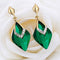 Temperament and Personality All-Match Green Earrings for Ladies