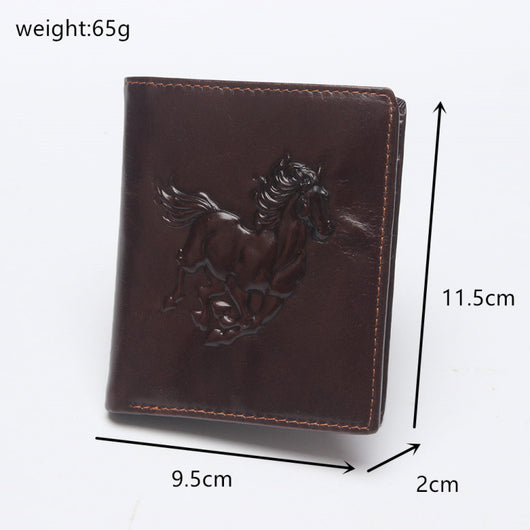 Cartera de Cuero para Hombre con Diseño Retro Grabado y Protección Antimagnética - Image 7