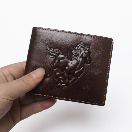 Cartera de Cuero para Hombre con Diseño Retro Grabado y Protección Antimagnética - Image 8