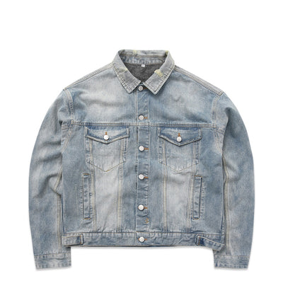 Chaqueta Denim Oversized Vaporwave con Estampado Graffiti - Tallas Grandes - Image 9