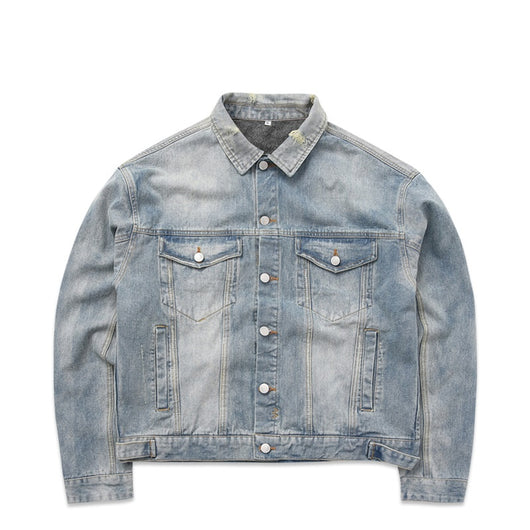Chaqueta Denim Oversized Vaporwave con Estampado Graffiti - Tallas Grandes - Image 3