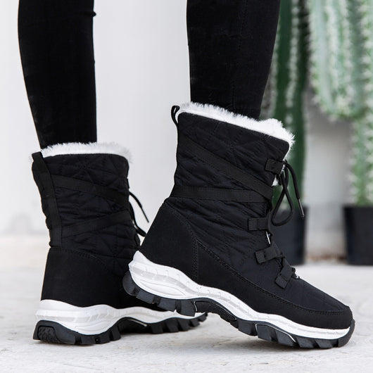 Botas de Nieve Térmicas de Felpa Gruesa para Mujer - Image 11