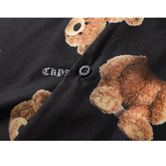 Camiseta Oversized con Estampa de Oso - Unisex Manga Larga Estilo Urbano - Image 9