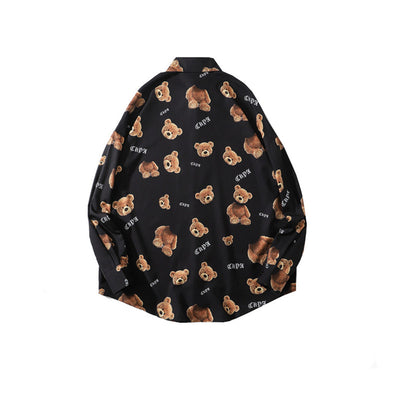 Camiseta Oversized con Estampa de Oso - Unisex Manga Larga Estilo Urbano - Image 2