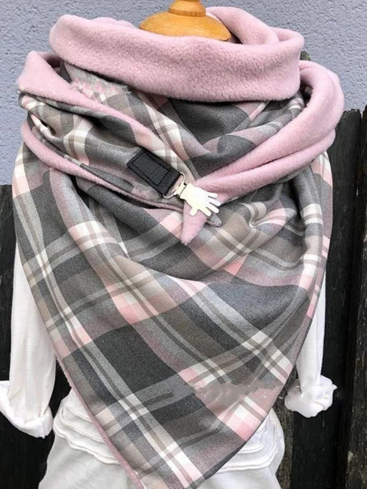 Bufanda Cuadriculada Gruesa y Cálida - Accesorio Versátil de Moda