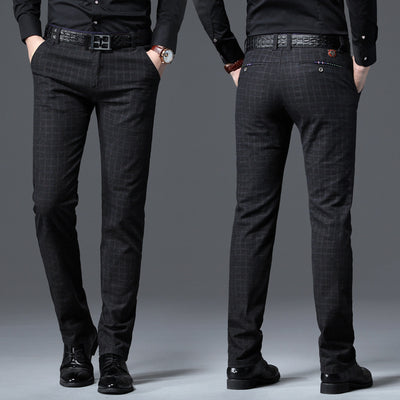 Pantalones Casuales Slim Fit de Cuadros con Stretch - Image 8