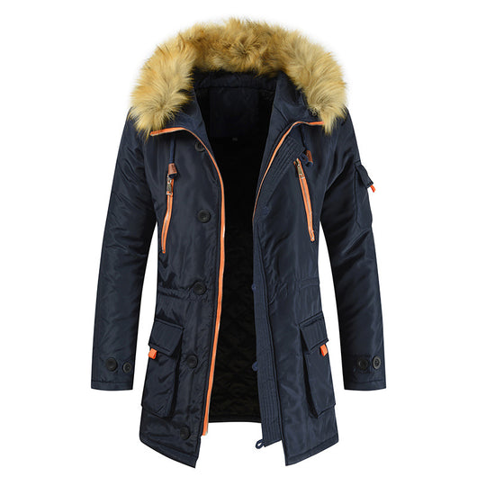 Chamarra Acolchada de Invierno para Hombre con Forro de Felpa - Image 9