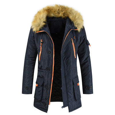 Chamarra Acolchada de Invierno para Hombre con Forro de Felpa - Image 8