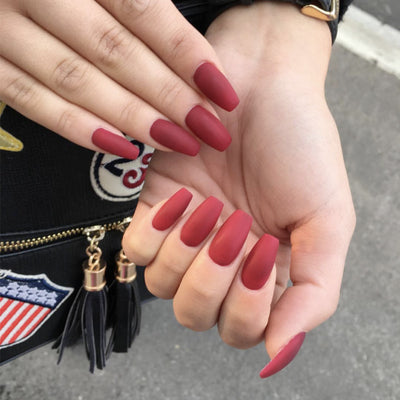 Uñas Postizas Trapezoidales Frost Ballet - Diseño Elegante Listo para Usar - Image 2