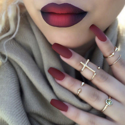 Uñas Postizas Trapezoidales Frost Ballet - Diseño Elegante Listo para Usar - Image 7
