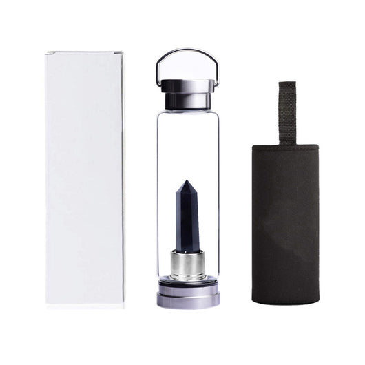 Botella de Agua Vaso Deportivo de Vidrio con Piedras Energéticas - Image 11