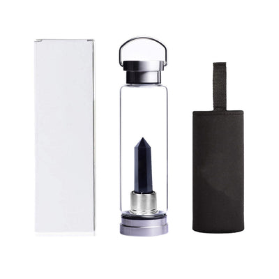 Botella de Agua Vaso Deportivo de Vidrio con Piedras Energéticas - Image 2