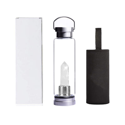 Botella de Agua Vaso Deportivo de Vidrio con Piedras Energéticas - Image 6