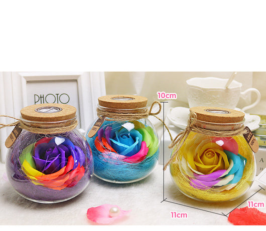 Botella de Deseos con Flores de Jabón Multicolor - Regalo Perfecto para Cumpleaños - Image 13