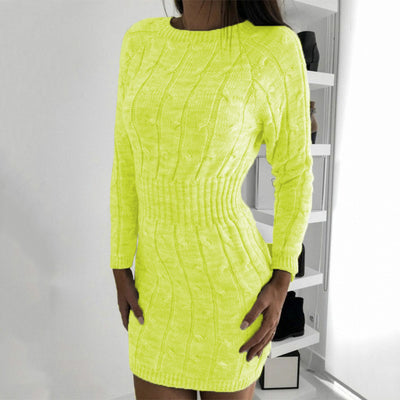 Vestido Suéter Twist con Bolsa de Cadera Largo - Image 13