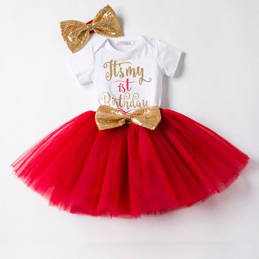 Vestido de Gasa Estampado Inglés para Niña - Traje de Cumpleaños - Image 4