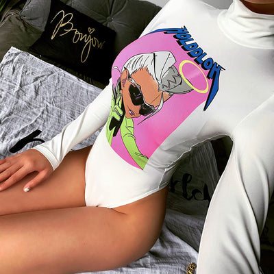 Blusa Ajustada de Cuello Alto con Manga Larga para Mujer - Image 10