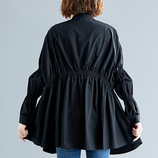 Camisa Western Oversized de Manga Larga con Cuello Parado y Diseño Asimétrico - Image 8