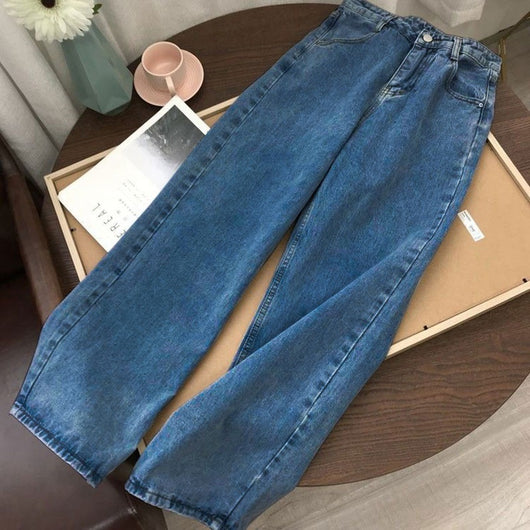 Jeans Rectos de Talle Alto Lavado para Mujer - Image 7