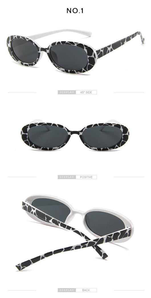 Gafas de Sol Ovaladas Tendencia Europea - Diseño Vaca Chic - Image 4
