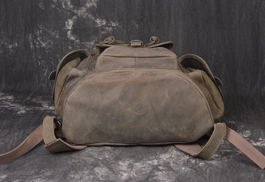 Mochila de Cuero Crazy Horse para Viajes y Aventuras al Aire Libre - Image 22